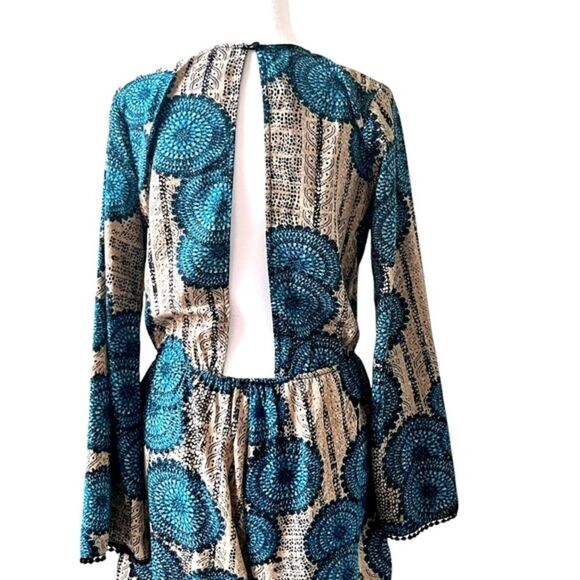 ILLA ILLA Retro Rocker-Style Bell Sleeve Y2K Romper Shorts 90's Size Small - Picture 2 of 11